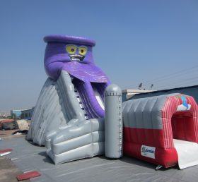 T8-1091 Cartoon escalando jogo inflável slide