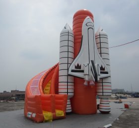 T8-391 Bloco gigante de foguete de slide inflável