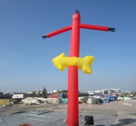 D2-37 Dançarino aéreo inflável tubo vermelho anúncio
