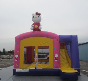 T5-105 Hello Kitty inflável castelo combinado slide