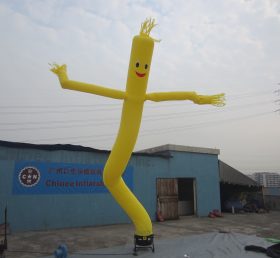 D2-91 Dançarino aéreo masculino tubo amarelo inflável