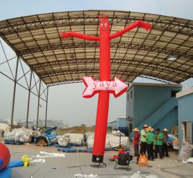 D2-26 Dançarino aéreo inflável tubo vermelho anúncio