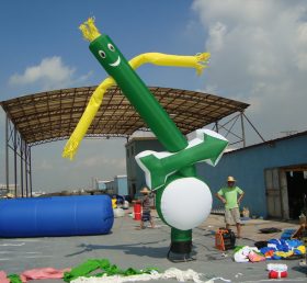 D2-52 Dançarino aéreo inflável anunciante de tubo verde