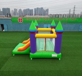 T2-1506 Castelo de combinação clássica inflável casa de salto e slide