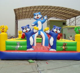 T6-152 Gato azul inflável gigante