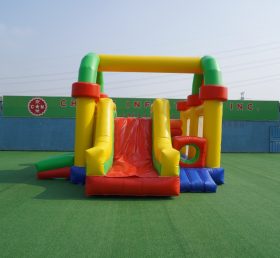 T2-3014 Combinação de trampolim e slide inflável multifuncional