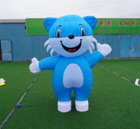 M1-10 Cartoon móvel inflável gato azul