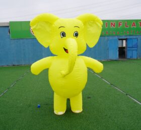 M1-22 Cartoon móvel inflável de elefante amarelo