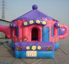 T2-2422 Trampolim inflável rosa