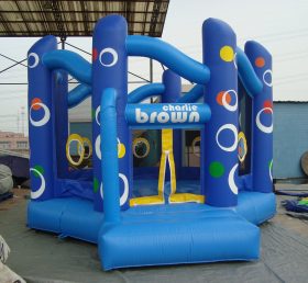 T2-1377 Trampolim inflável azul