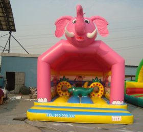 T2-2532 Trampolim inflável de elefante rosa