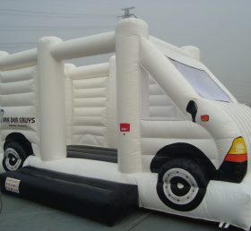 T2-2602 Trampolim inflável de carro branco