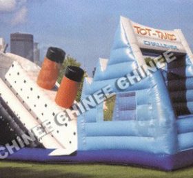 T8-137 Jogo de combinação de trampolim seco inflável Titanic