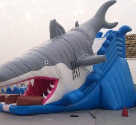 T8-251 Slides gigantes de tubarão crianças deslizantes infláveis