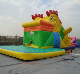 T8-262 Bloco inflável de desenho animado gigante jogo infantil slide