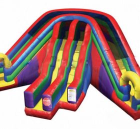 T8-413 Novo design de slide seco inflável a cores ao ar livre