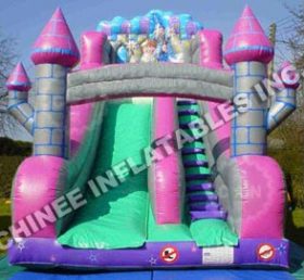 T8-480 Trampolim inflável de menina e casa de salto inflável de castelo inflável escorregadio seco