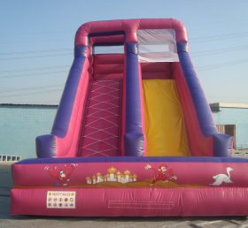 T8-534 Polia gigante com tema de menina rosa, slide inflável de duas pistas