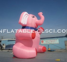 Cartoon1-167 Cartoon inflável de elefante rosa