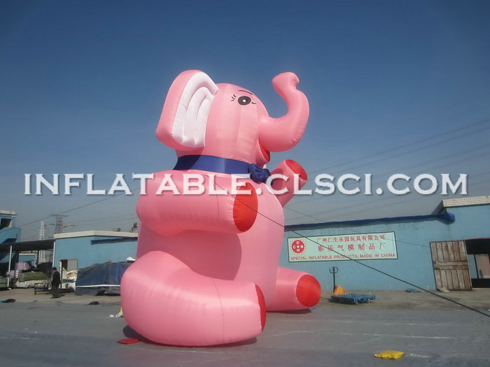 Cartoon1-167 Pink Elephant Inflatable Cartoons