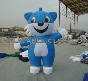 M1-10 Cartoon móvel inflável gato azul
