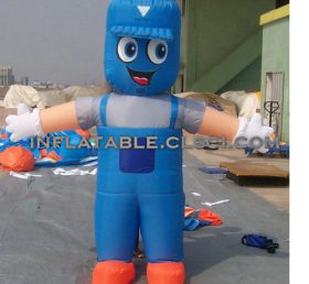 M1-303 Cartoon móvel inflável de homem azul
