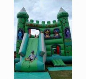 T2-1006 Trampolim inflável castelo verde