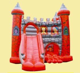 T2-1018 Trampolim inflável castelo vermelho