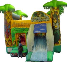 T2-1170 Trampolim inflável com tema de selva