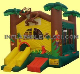 T2-1451 Trampolim inflável com tema de selva