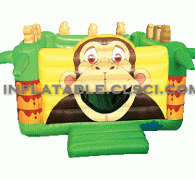 T2-1752 Trampolim inflável com tema de selva