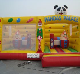 T2-396 Palhaço e Amp Panda Inflável Trampolim