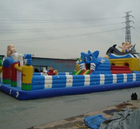 T6-140 Gato azul inflável gigante