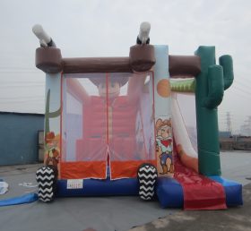 T2-3308 Castelo inflável cowboy ocidental