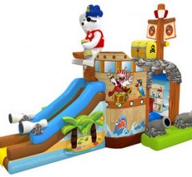 T2-3296 Castelo de salto de escada de urso pirata