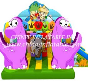 T2-3313 Castelo inflável de dinossauro