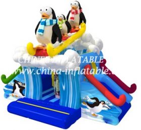 T2-3329 Castelo inflável de pinguim