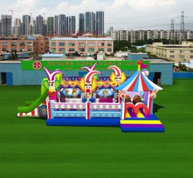 T6-455 Jogo de solo de parque infantil inflável gigante palhaço feliz