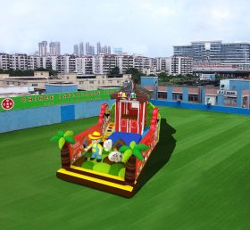 T6-458 Parque de diversões inflável gigante fazenda trampolim infantil