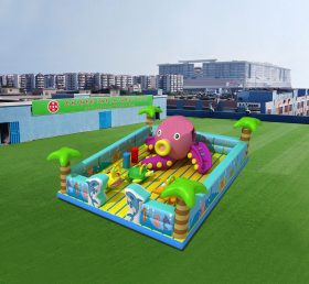 T6-505 Playground inflável infantil gigante polvo com tema de selva