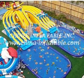 Pool2-574 Parque de piscina inflável gigante