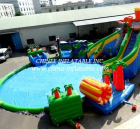 Pool2-581 Piscina inflável com tema de selva