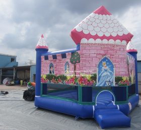 T2-3487 Castelo elástico inflável da princesa