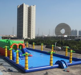 Pool3-001 Piscina inflável com tema de selva