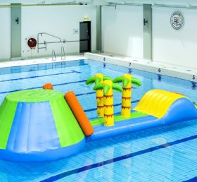 WG1-003 Jogo de piscina de parque de esportes aquáticos inflável com tema de selva