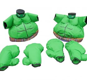 SS1-8 Conjunto de sumô de super-herói guerreiro verde adulto