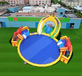 Pool2-717 Parque temático aquático de alta qualidade com tema de dinossauro