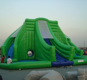 T8-1000 Elevador de água de obstáculo verde gigante inflável adulto