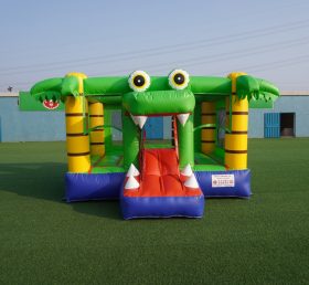 T2-3503 Combinação de tema de crocodilo de combinação de trampolim inflável infantil