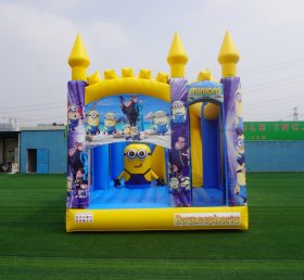 T5-1002C Castelo inflável de Xiaohuangren combinado com escorregador ao ar livre criança pulando castelo